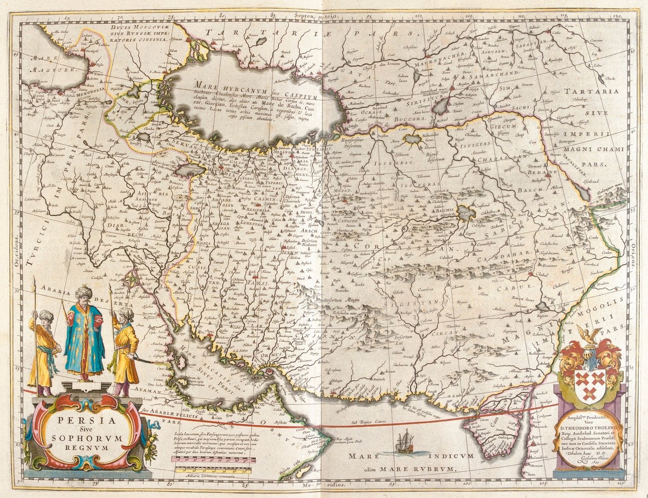 Perzsa Birodalom, Willem Blaeu, Amszterdam, "Theatrum Orbis Terrarum, sive Atlas Novus" című művében. alkotó: Willem Blaeu