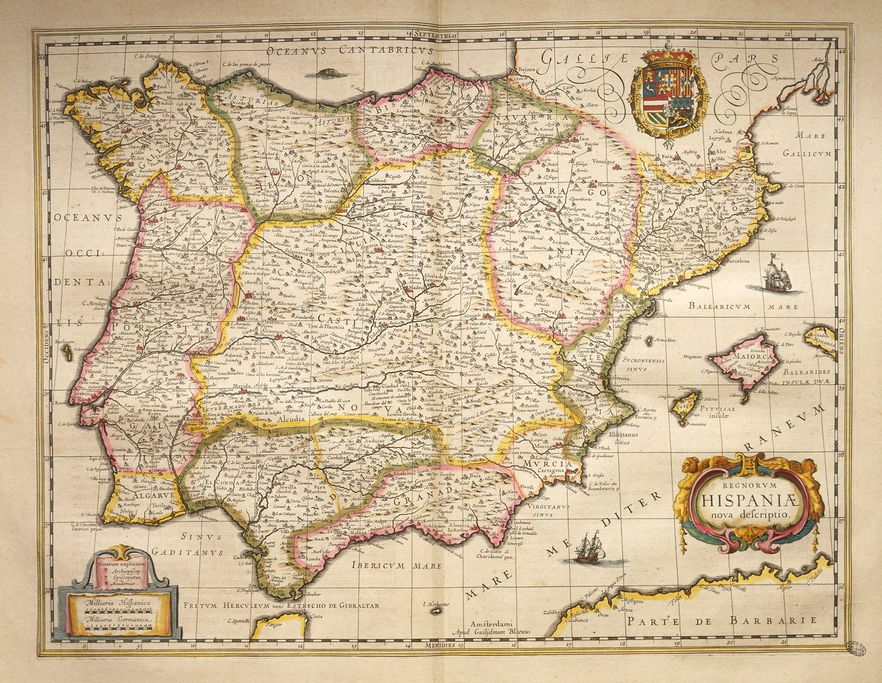 Spanyolország a World Theatre-ből, Willem Bleau, Amszterdam alkotó: Willem Blaeu