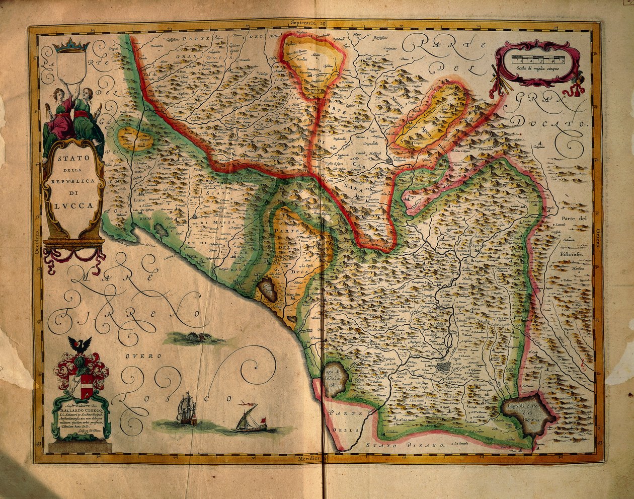 Lucca állam, Olaszország, az olaszországi régiókból, Willem Blaeu alkotó: Willem Blaeu