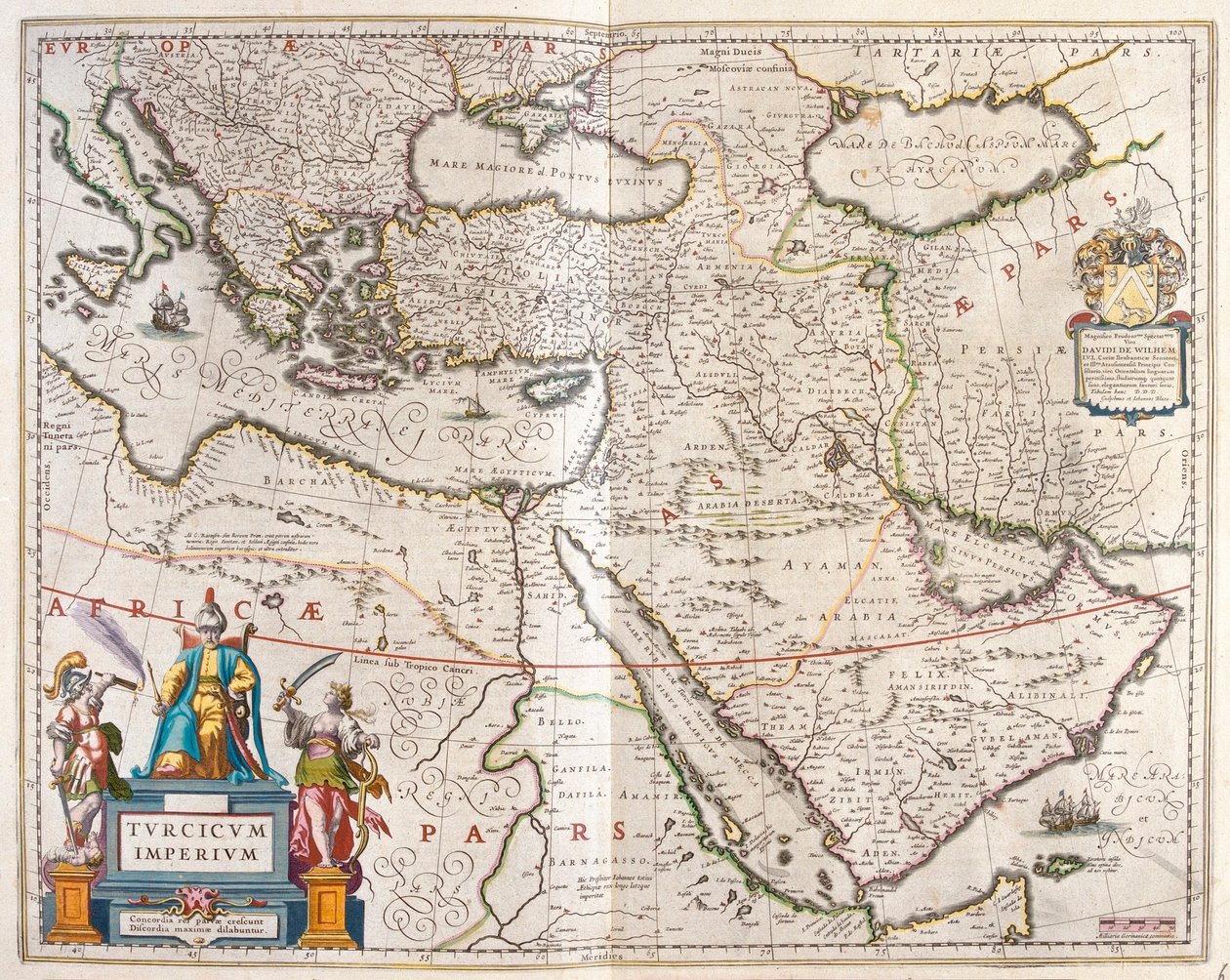 Török birodalom, Willem Blaeu "Theatrum Orbis Terrarum, sive Atlas Novus" című művében, Amszterdam, Amszterdam. alkotó: Willem Blaeu