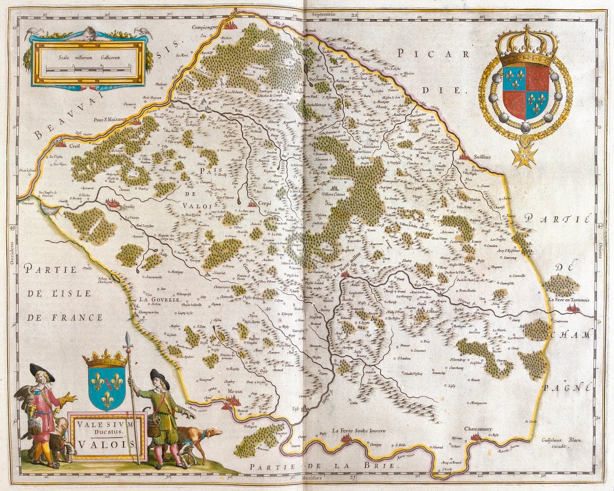 Valois, a Willem Blaeu által készített "Theatrum Orbis Terrarum, sive Atlas Novus"-ban, Amszterdam, Amszterdam alkotó: Willem Blaeu