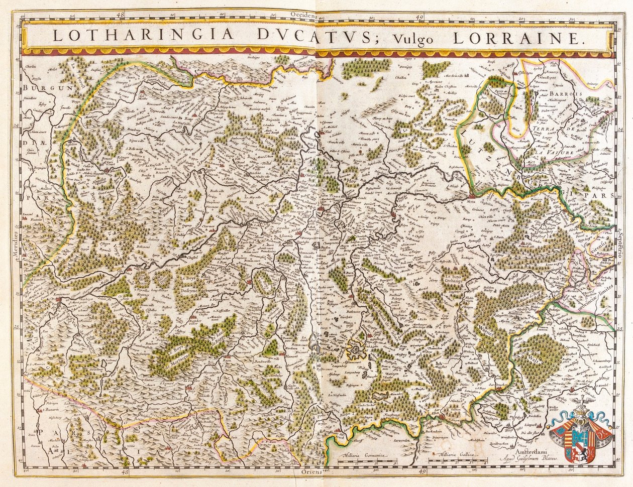llorraine, a Willem Blaeu által készített "Theatrum Orbis Terrarum, sive Atlas Novus"-ban, Amszterdam, Amszterdam alkotó: Willem Blaeu