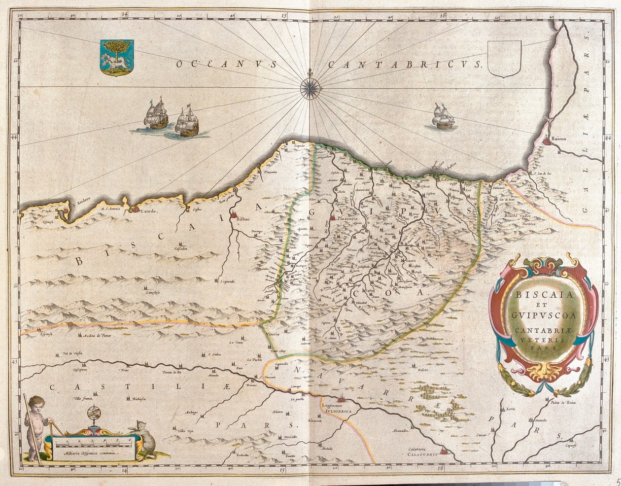 Bilbao központú régió, amely az S alkotó: Willem Blaeu