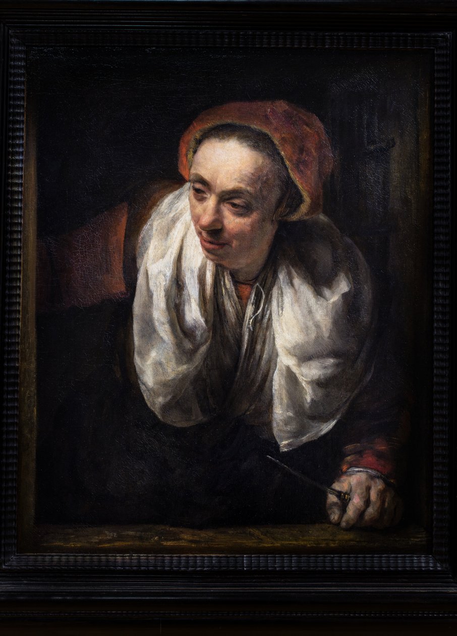 Öregasszony az ablakánál alkotó: Willem Drost