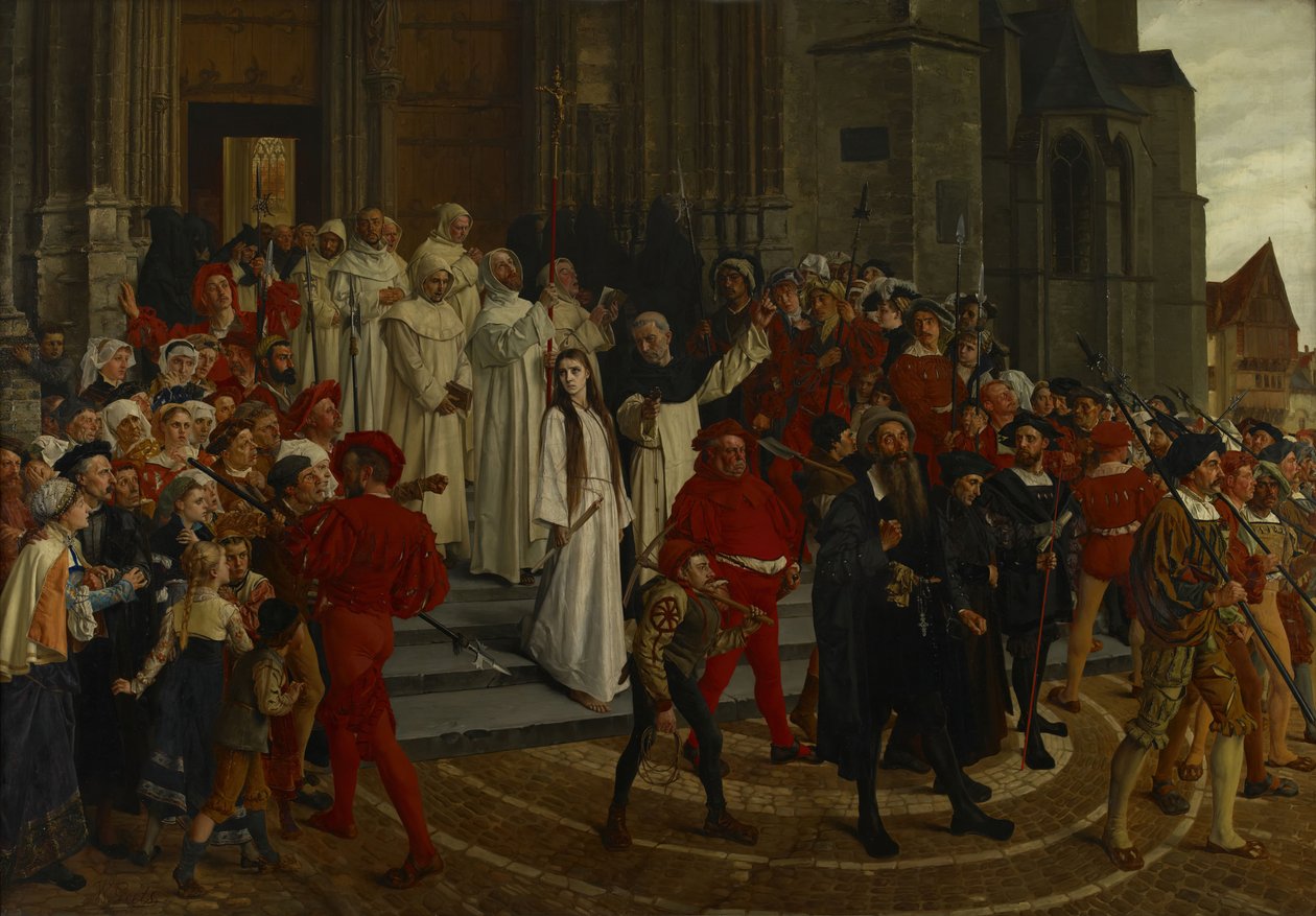 A 16. század mártírja – Johanna Van Santhoven, 1883. alkotó: Willem Geets