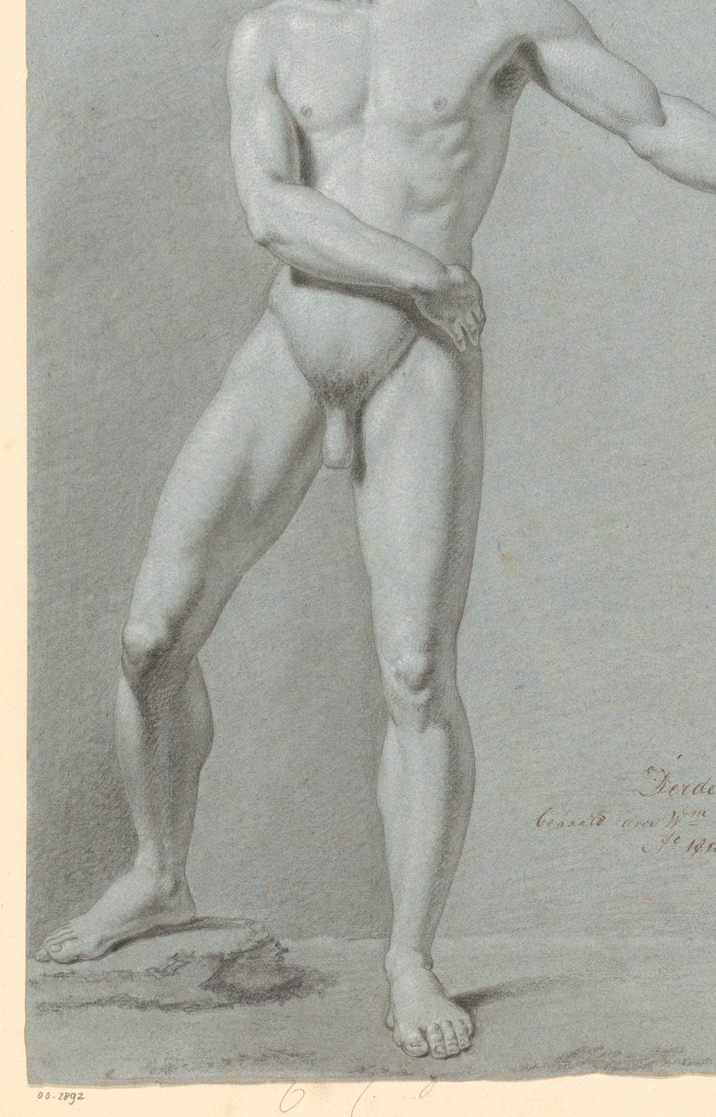 Álló férfi akt, elölről nézve (3. díj 1810) alkotó: Willem Grebner