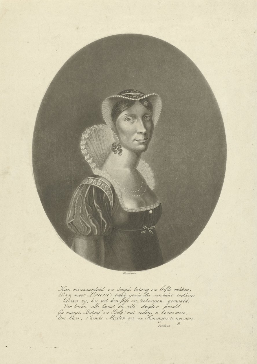 Wilhelmina Frederica Louisa, Hollandia királynőjének portréja alkotó: Willem Hendrik Hoogkamer