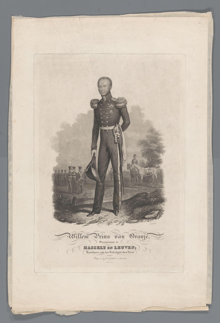 William Prince of Orange, Victor Hasseltben és Leuvenben, a holland Roem karbantartója (cím a tárgyon) alkotó: Willem Hendrik Hoogkamer