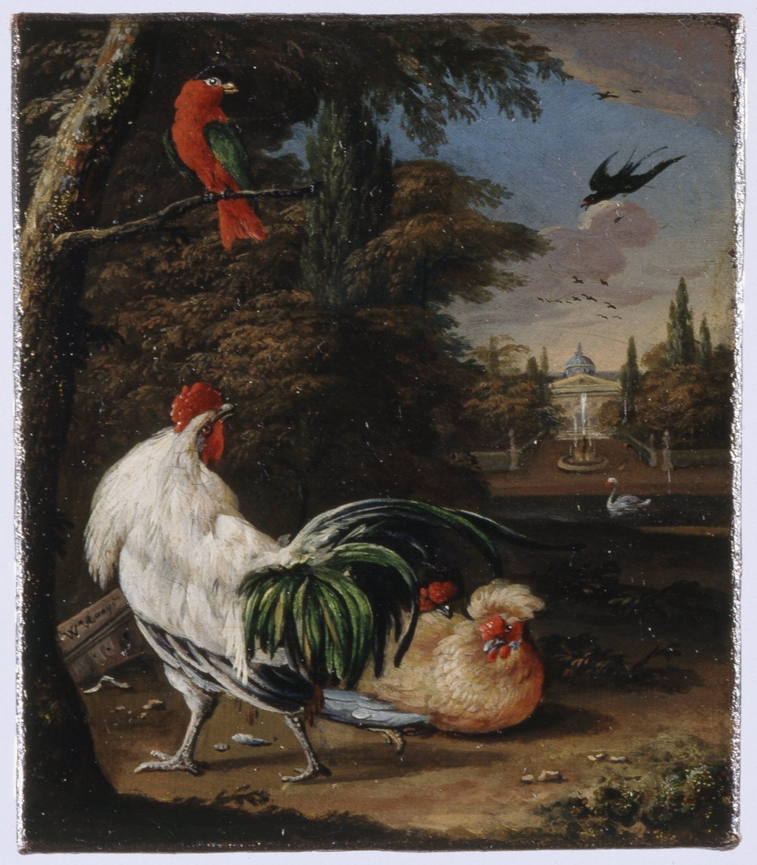 Madarak a parkban alkotó: Willem Hendrik Wilhelmus van Royen