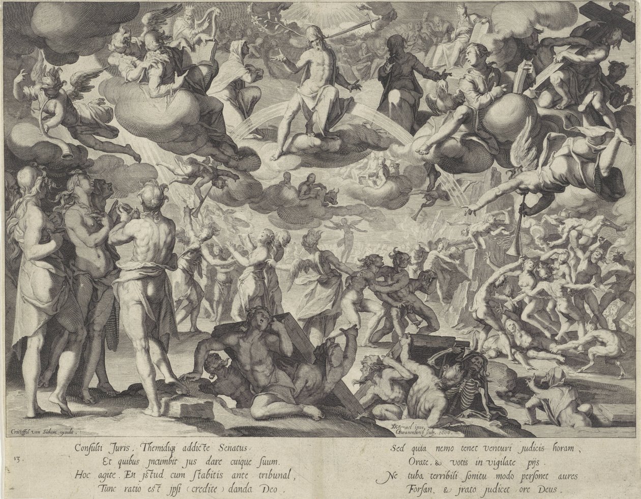 Laatste Oordeel Az igazságosság trónja (sorozat címe) alkotó: Willem Isaacsz. van Swanenburg