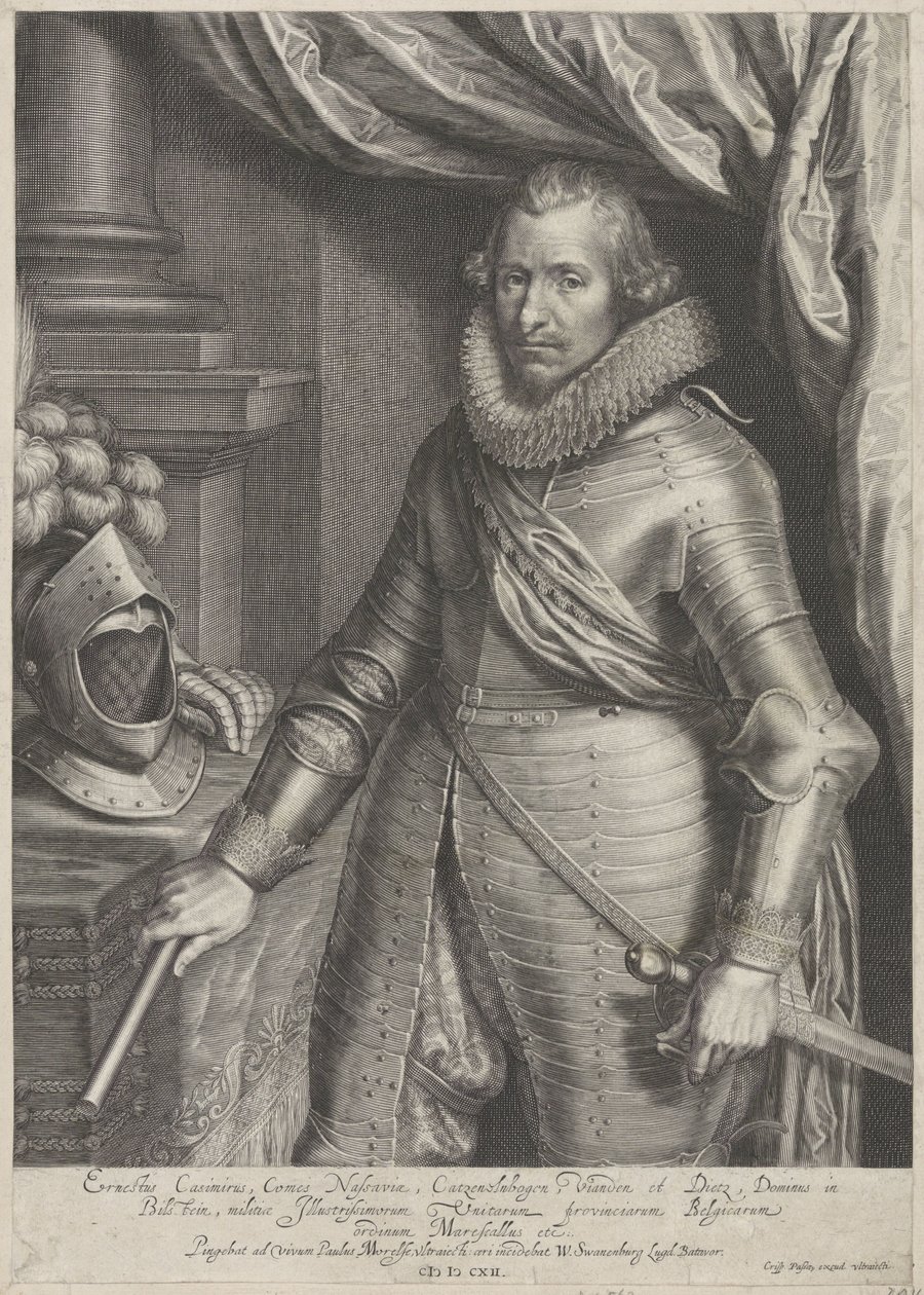 Ernst Casimir, Nassau-Dietz grófjának portréja alkotó: Willem Isaacsz. van Swanenburg