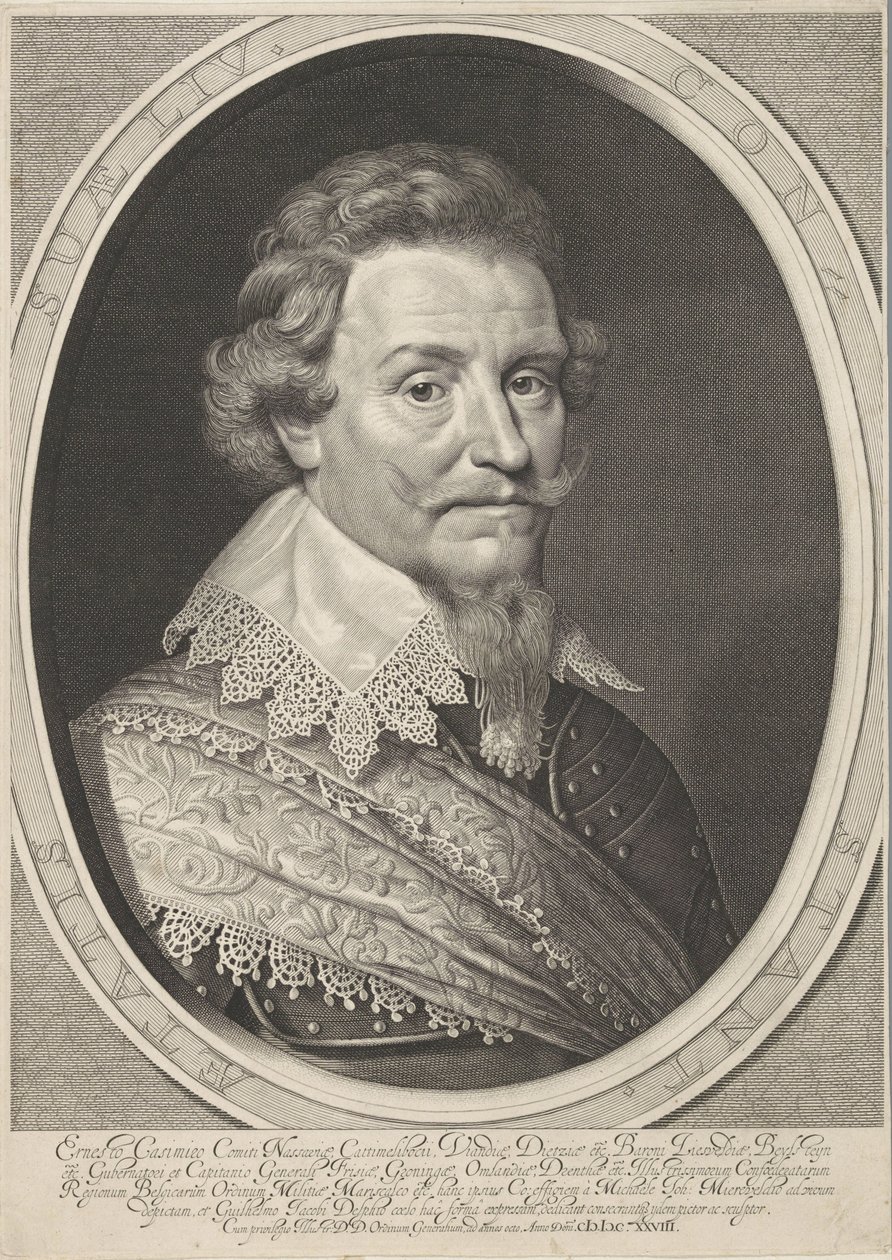 Ernst Casimir, Nassau-Dietz grófjának portréja alkotó: Willem Jacobsz Delff