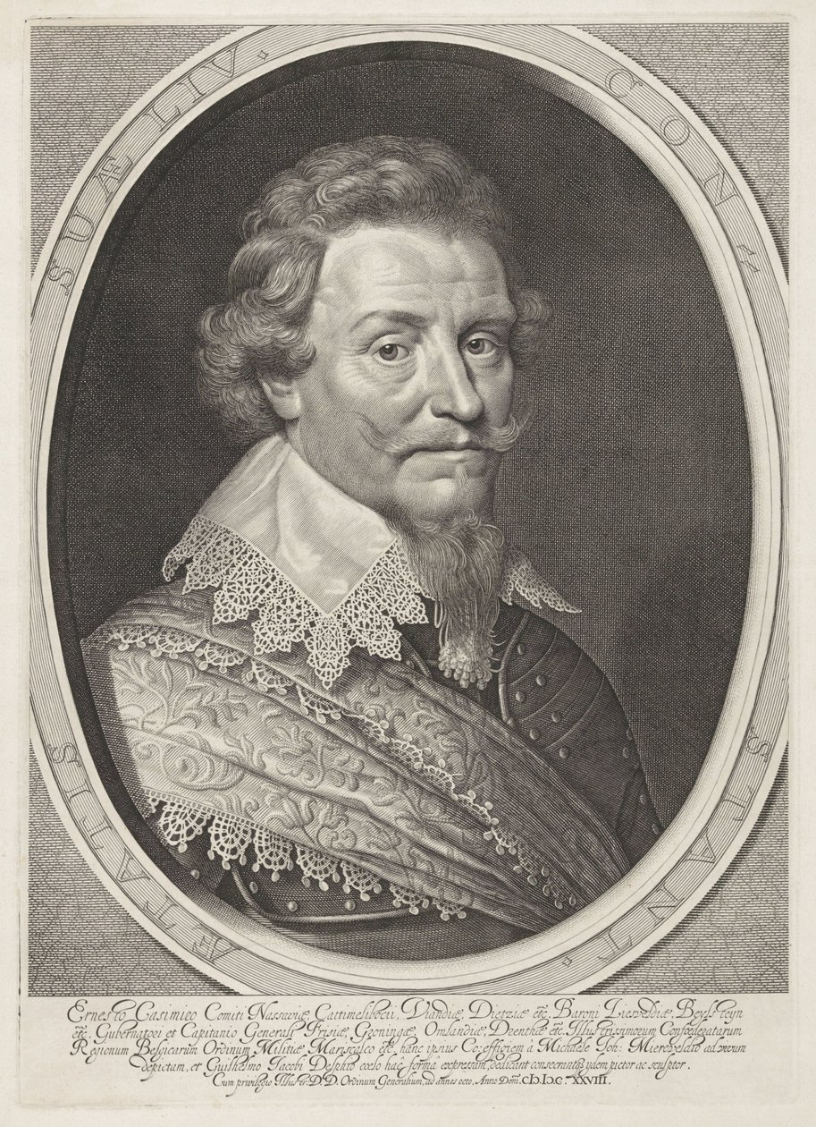 Ernst Casimir, Nassau-Dietz grófjának portréja alkotó: Willem Jacobsz Delff