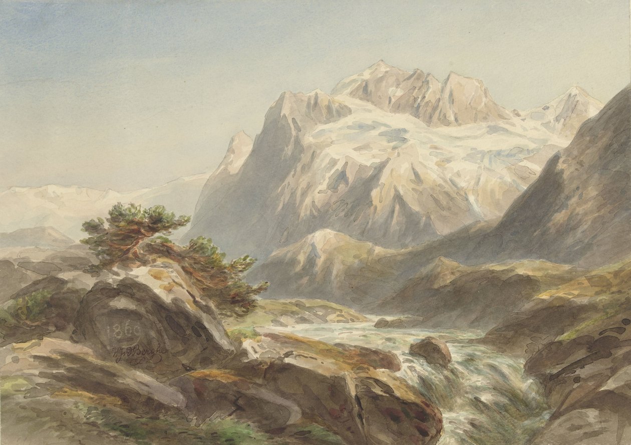 hegyi táj alkotó: Willem Jan van den Berghe