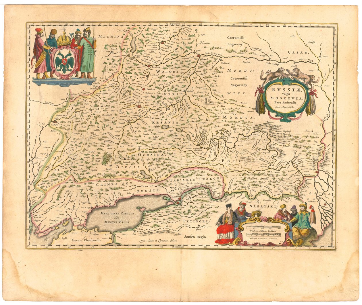 Oroszország térképe: Világtérkép.., 1645 alkotó: Willem Janszoon Blaeu