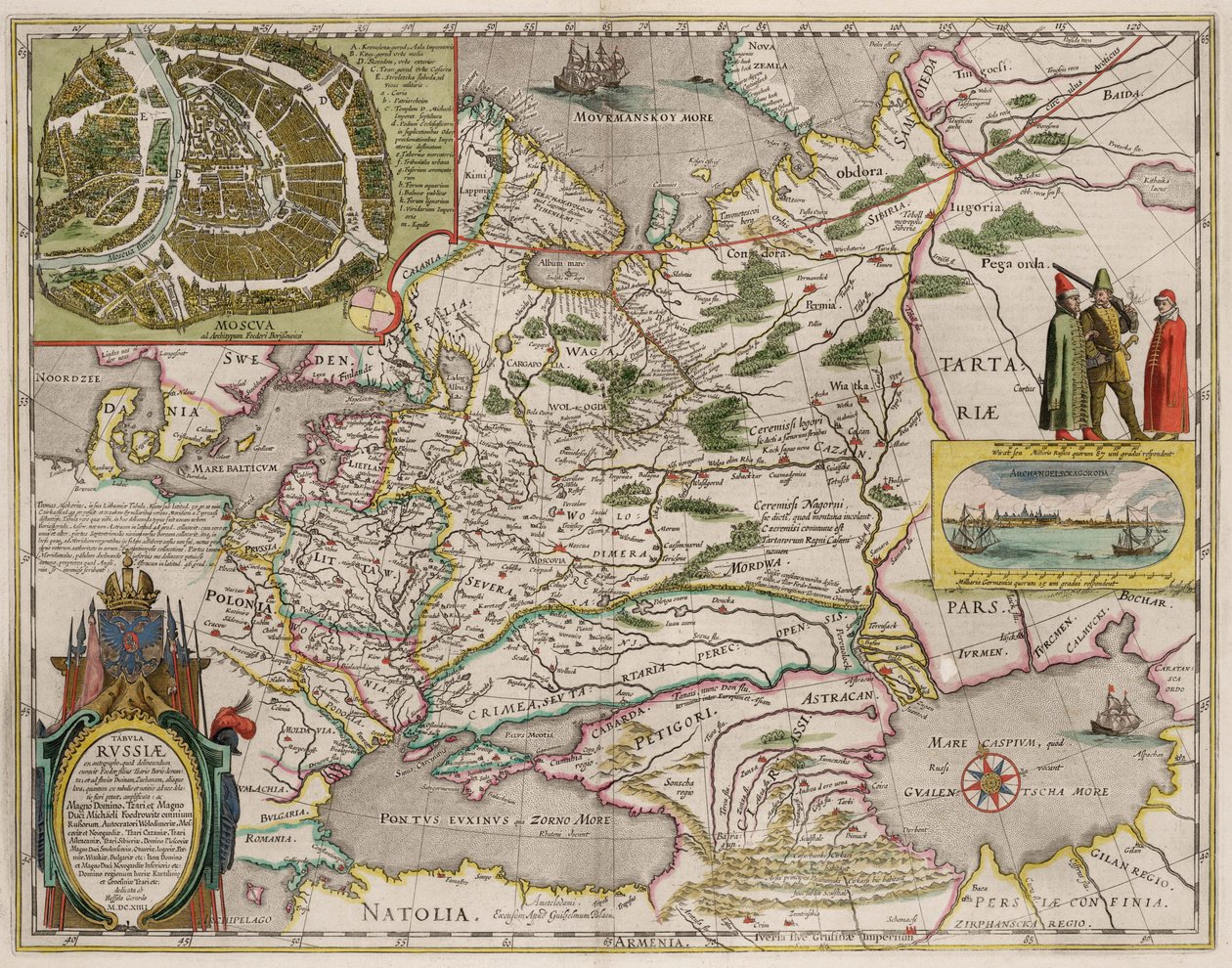 Oroszország és Moszkva térképe Innen: Theatrum Orbis Terrarum..., 1645 alkotó: Willem Janszoon Blaeu