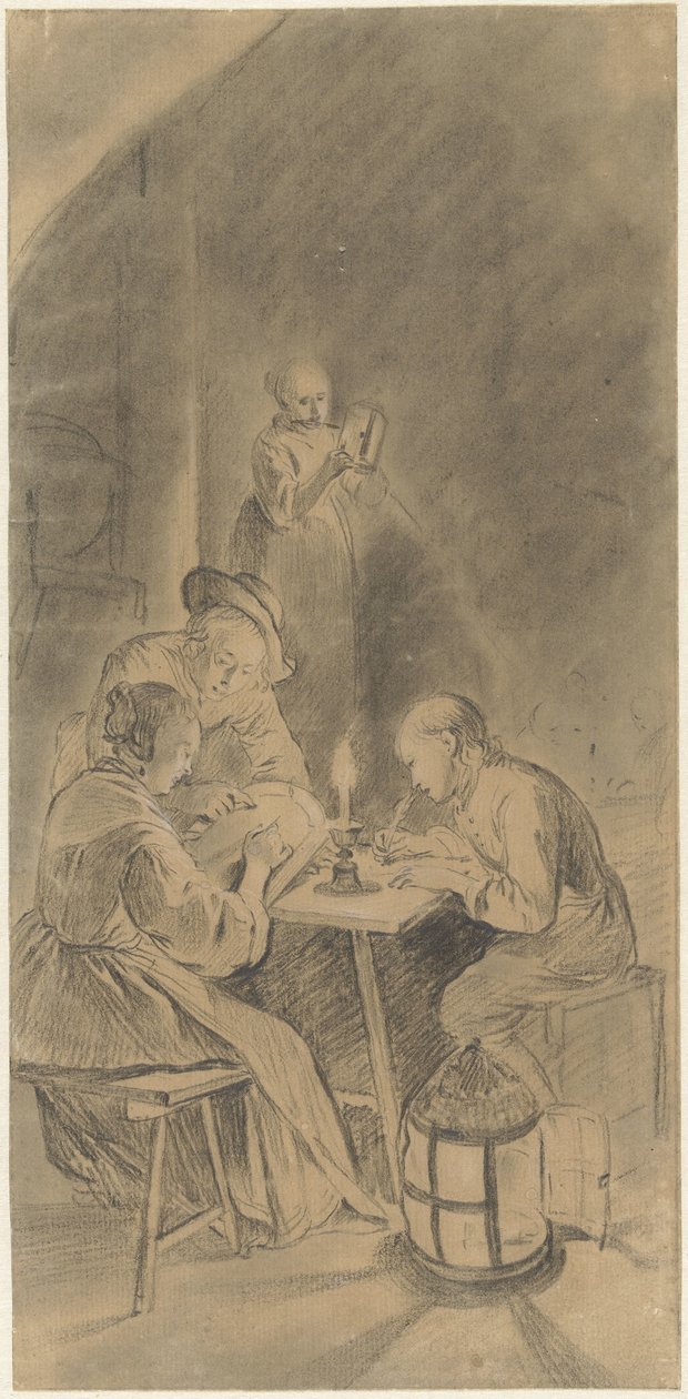 Oktatás gyertyafénynél alkotó: Willem Joseph Laquy