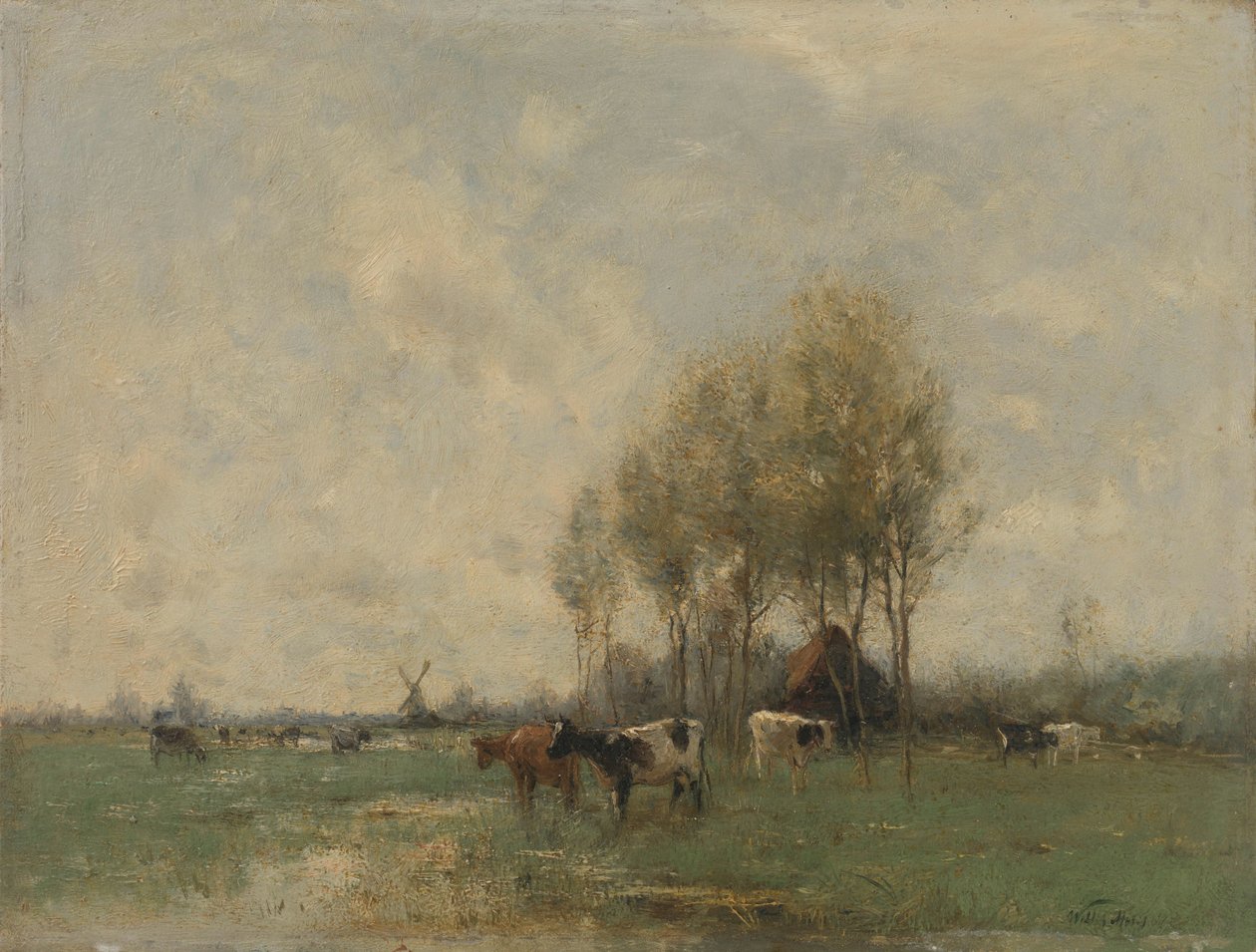 Rét tehenekkel alkotó: Willem Maris