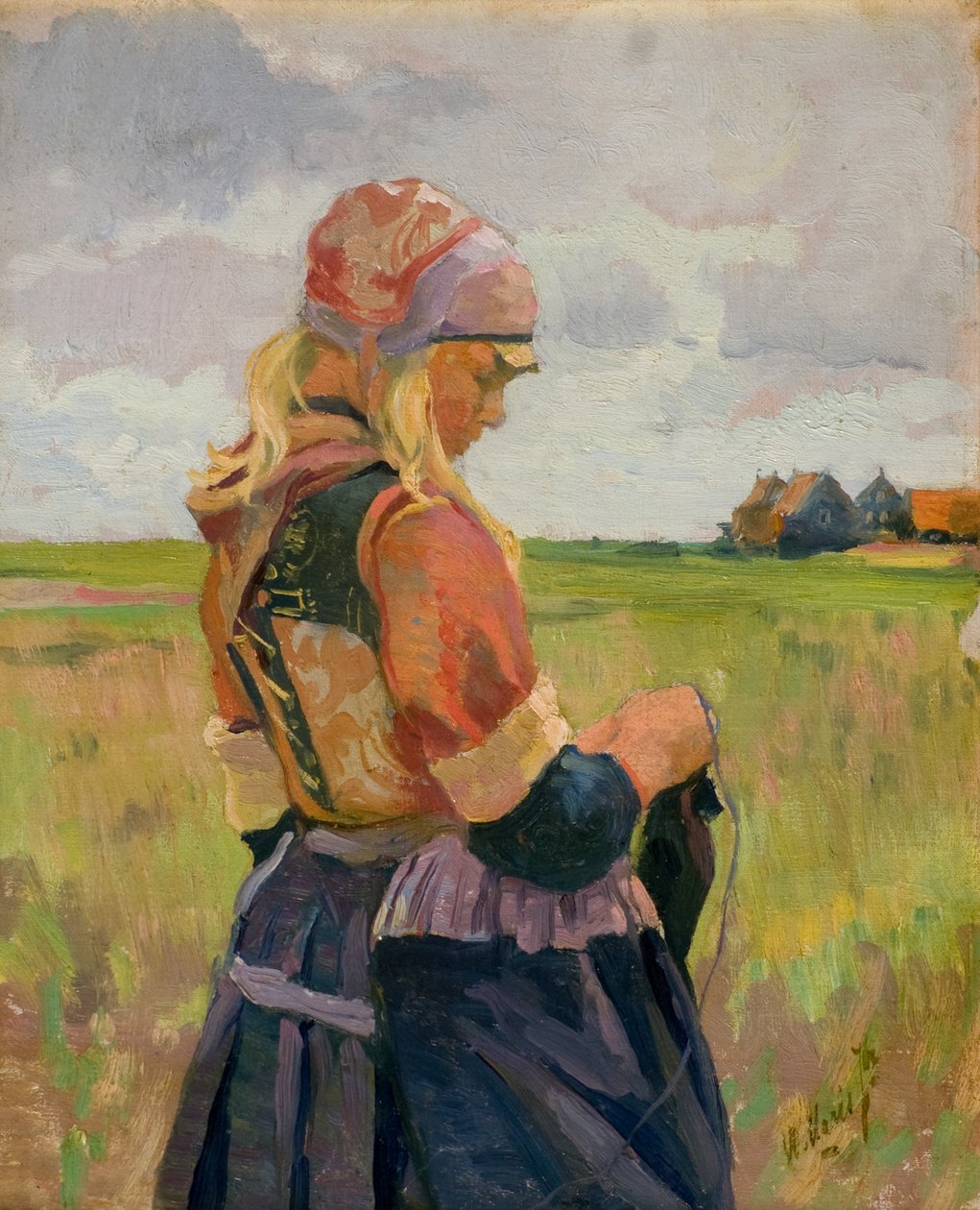 Fiatal lány tájban [vagy holland lány], 1892-94 körül (olaj, vászon) alkotó: Willem Maris