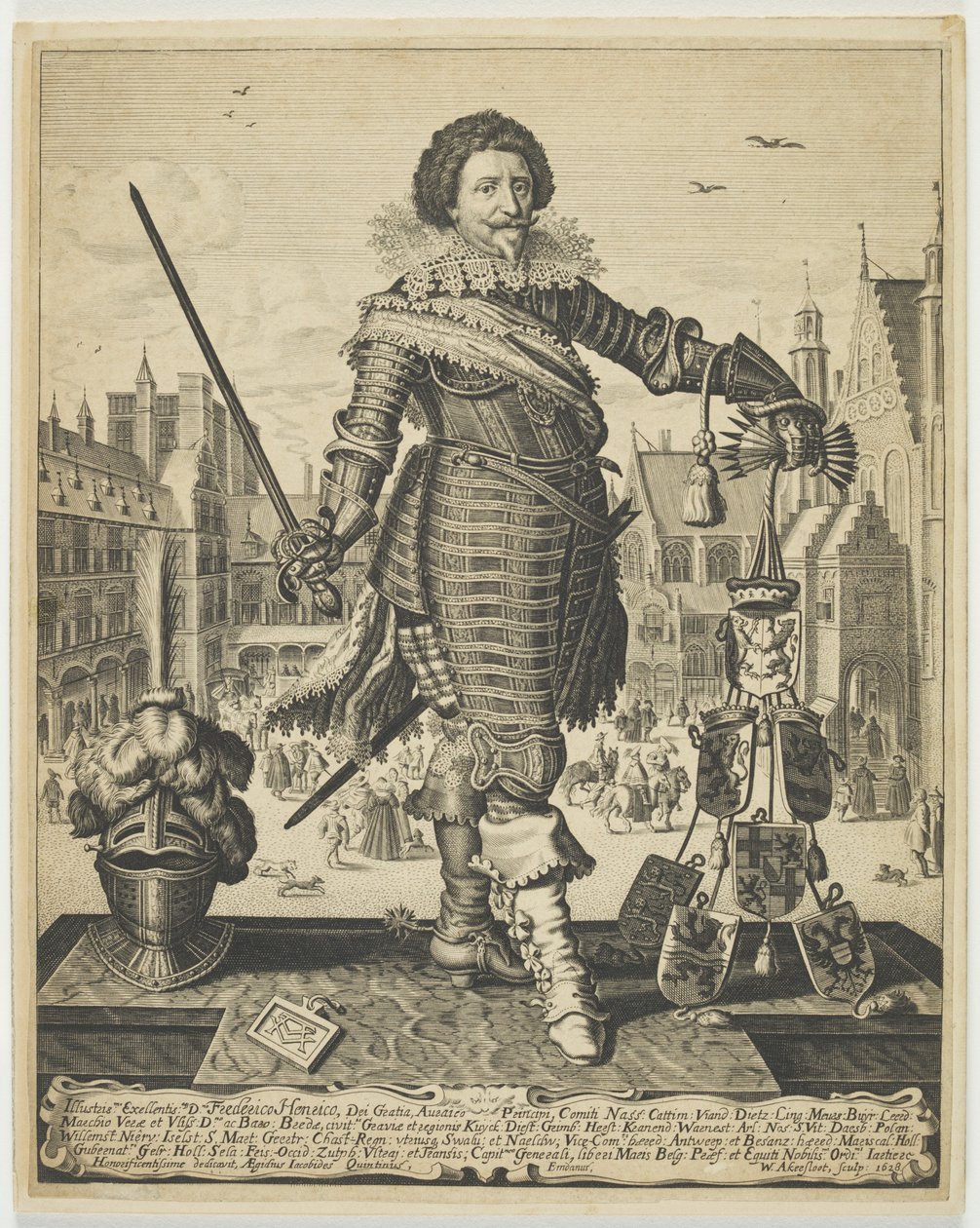 Frederik Hendrik, Orange hercege, 1634 körül (metszet) alkotó: Willem Outgertsz Akersloot