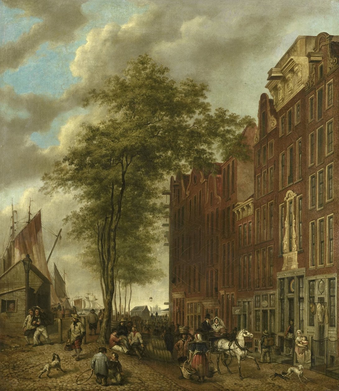 A Slijpsteenmarkt (Whetstone Market), Amszterdam alkotó: Willem Pieter Hoevenaar