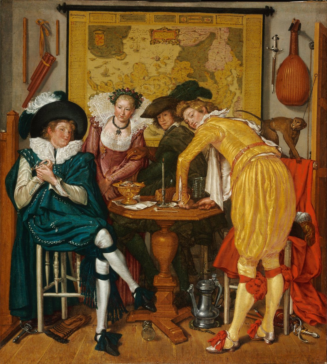 Merry company - Buytewech, Willem Pietersz. (1591/92-1624) - 1620 - Oil on canvas - 72,6x65,4 - Szepmuveszeti Muzeum, Budapest alkotó: Willem Pietersz Buytewech