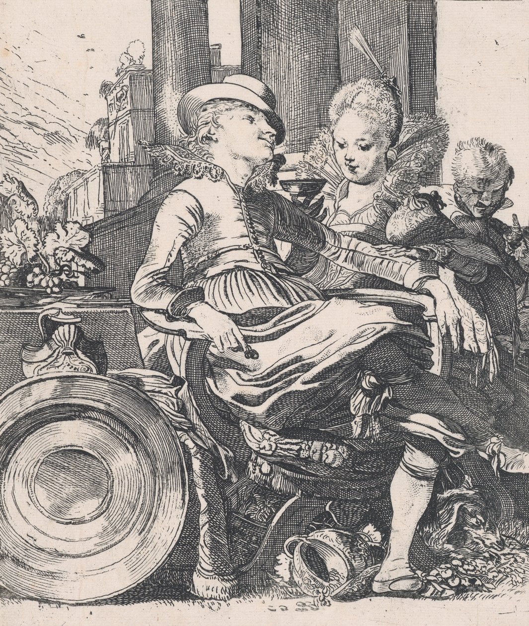 A szerelmes pár: Lucelle és Ascagnes, 1616. alkotó: Willem Pietersz. Buytewech