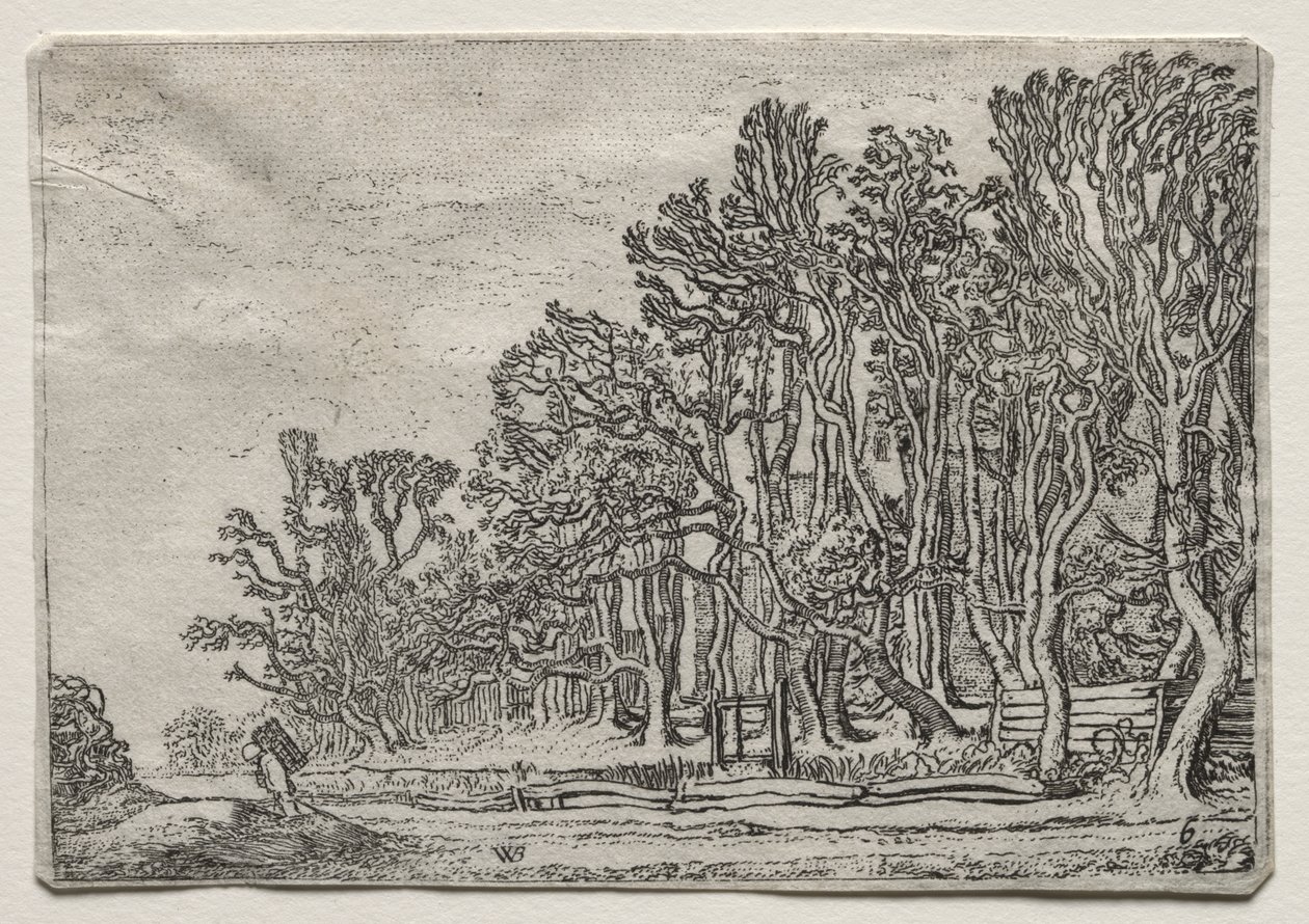 A tájak díszlete: két deszka-sövény alkotó: Willem Pietersz Buytewech