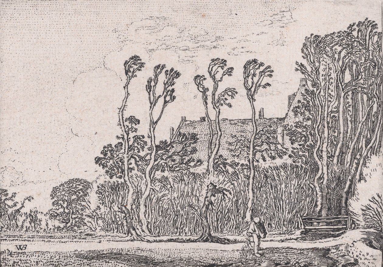 A Vető, Verscheyden Landtschapjes Various Little Landscapes, 5. tábla, kb. 1616. alkotó: Willem Pietersz. Buytewech
