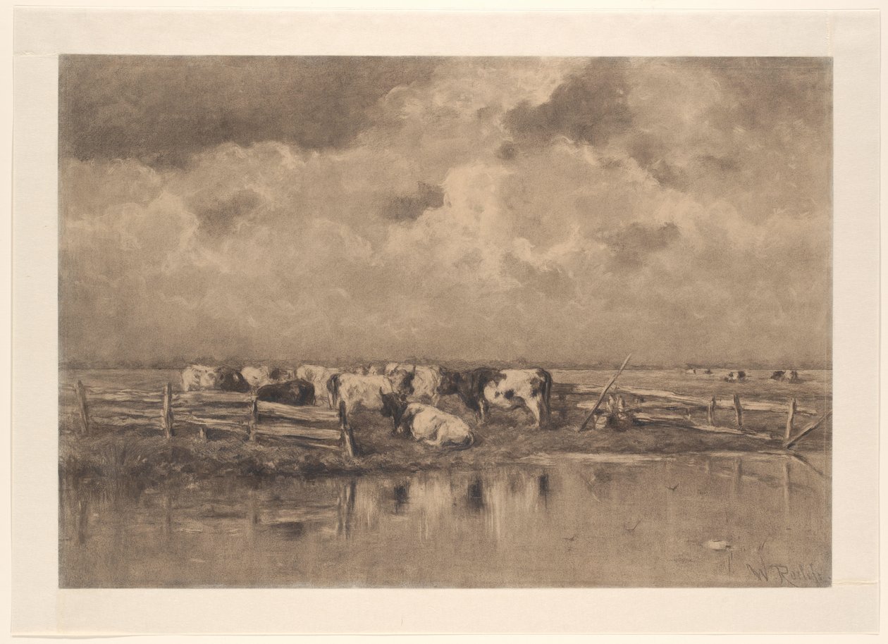 Melkbocht a Schie-n alkotó: Willem Roelofs (I) (signed by artist)