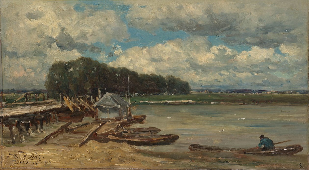 A híd az IJssel felett Doesburg közelében alkotó: Willem Roelofs (I)