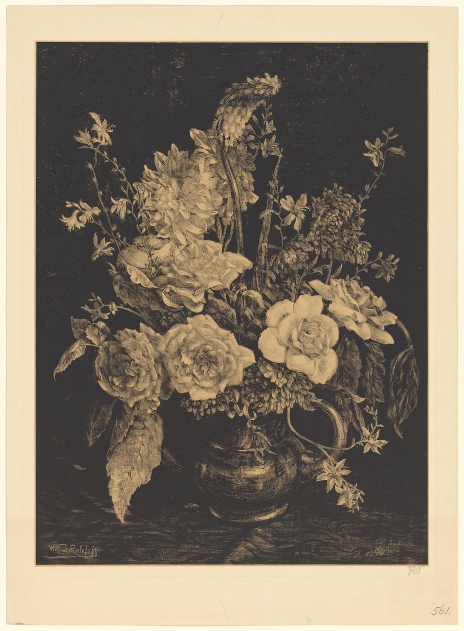 Virágok egy vázában alkotó: Willem Roelofs (II) (signed by artist)