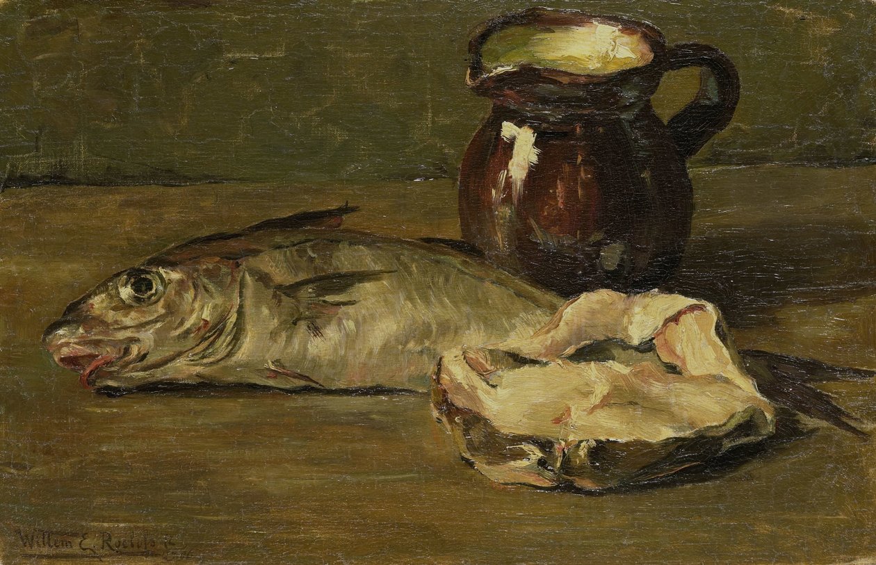 Csendélet tőkehal alkotó: Willem Roelofs (II)