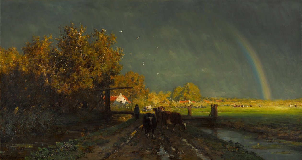 "Arc en ciel" (Szivárvány) Peinture de Willem Roelofs (1822-1897) - 1875 - Olaj, vászon Mérete 96,2x147,7 cm Gemeentemuseum Hágai ​​(La Haye) alkotó: Willem Roelofs