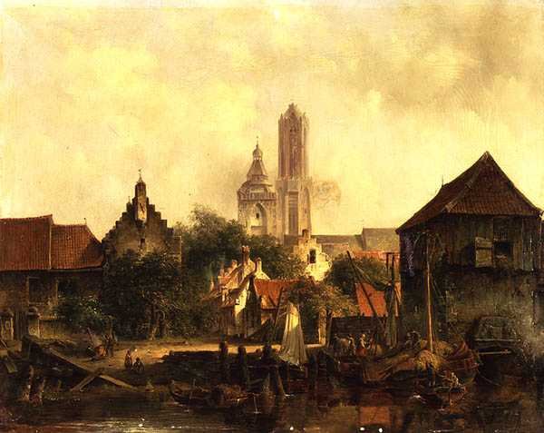 Kilátás Utrechtre alkotó: Willem Roelofs