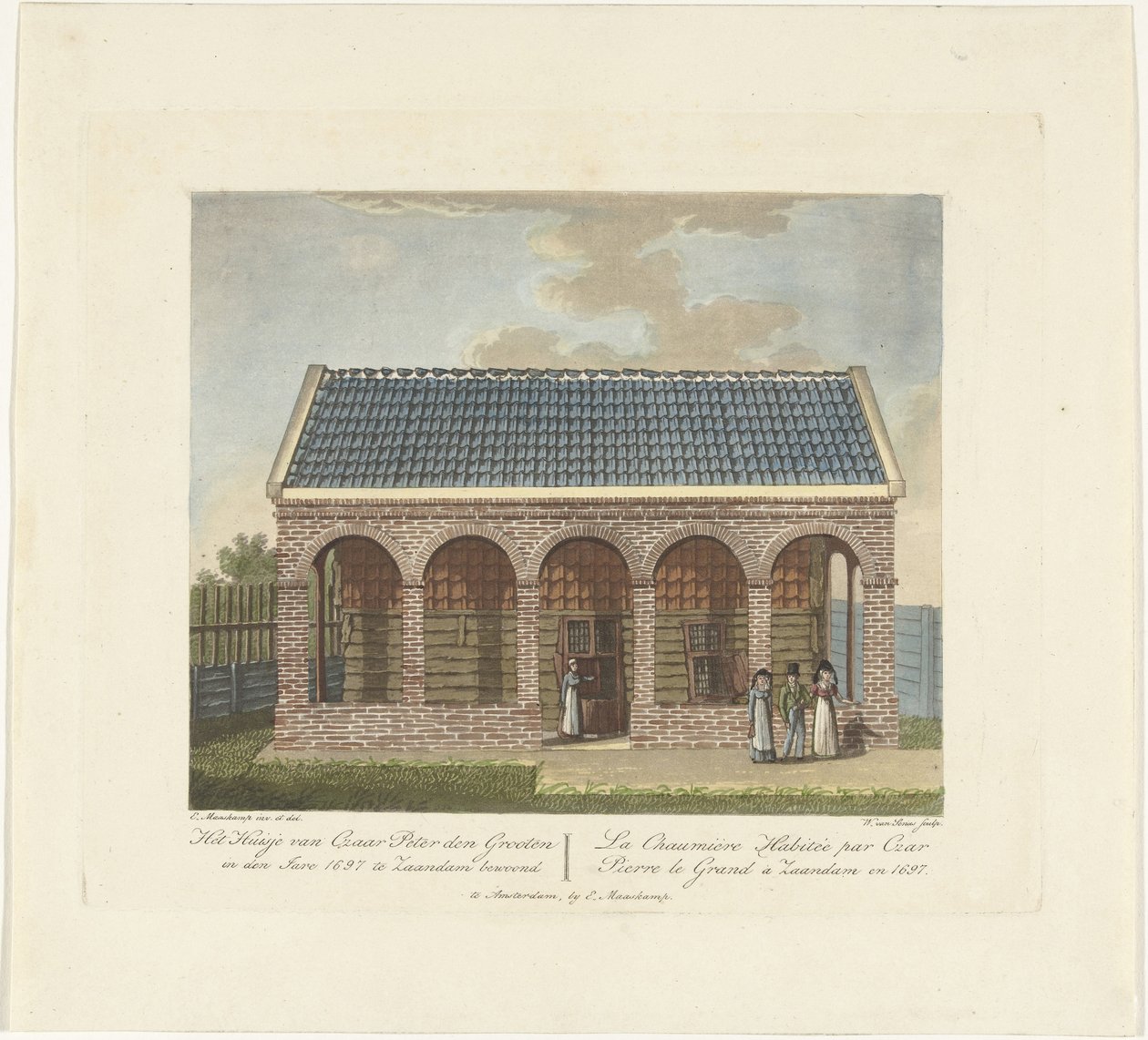 Péter cárház Zaandamban, 1697, 1825 körül alkotó: Willem Senus van