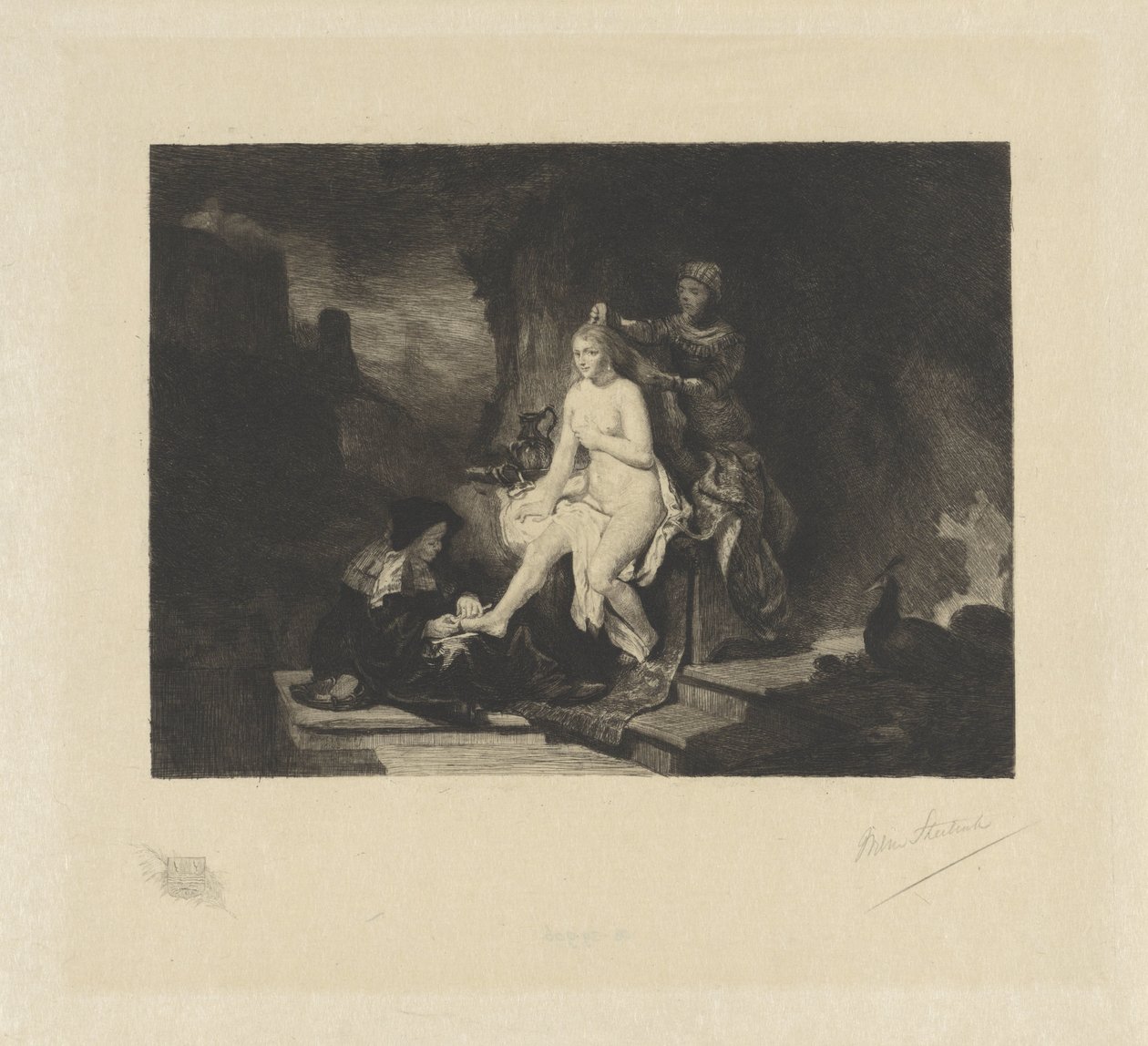 Batsabé vécéje alkotó: Willem Steelink (II) (signed by artist)