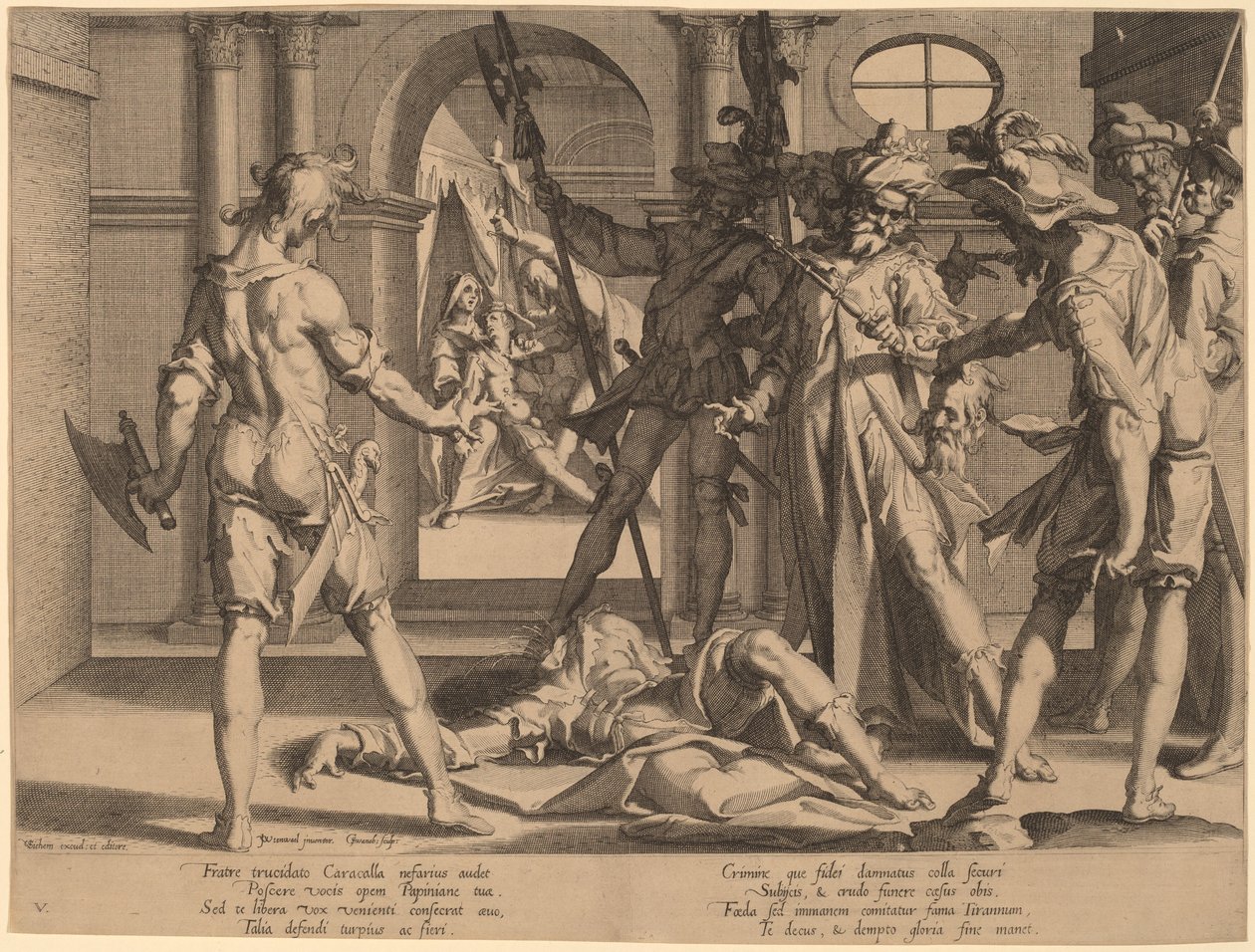 Papinianus római bíró lefejezése alkotó: Willem Swanenburgh, after Joachim Anthonisz Wtewael