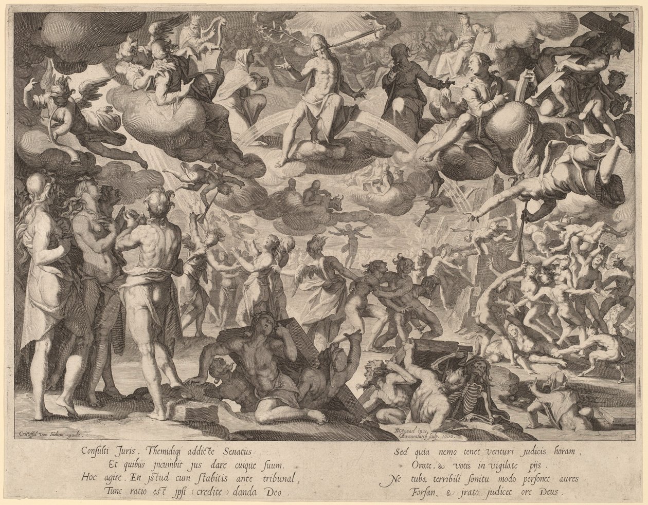 Az utolsó ítélet alkotó: Willem Swanenburgh, after Joachim Anthonisz Wtewael