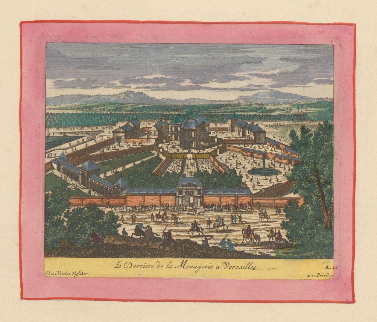 Rückseite der Menagerie von Versailles alkotó: Willem Swidde