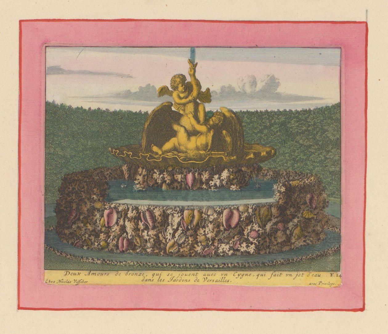 Brunnen mit zwei Putti, die mit einem Schwan spielen alkotó: Willem Swidde