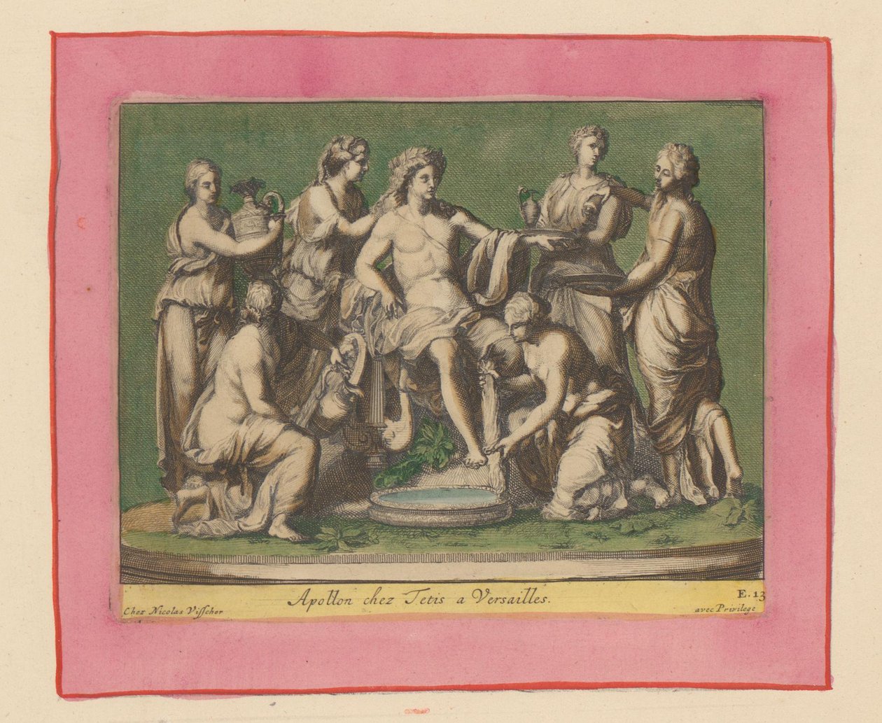Statue von Apollo, gepflegt von Nymphen alkotó: Willem Swidde