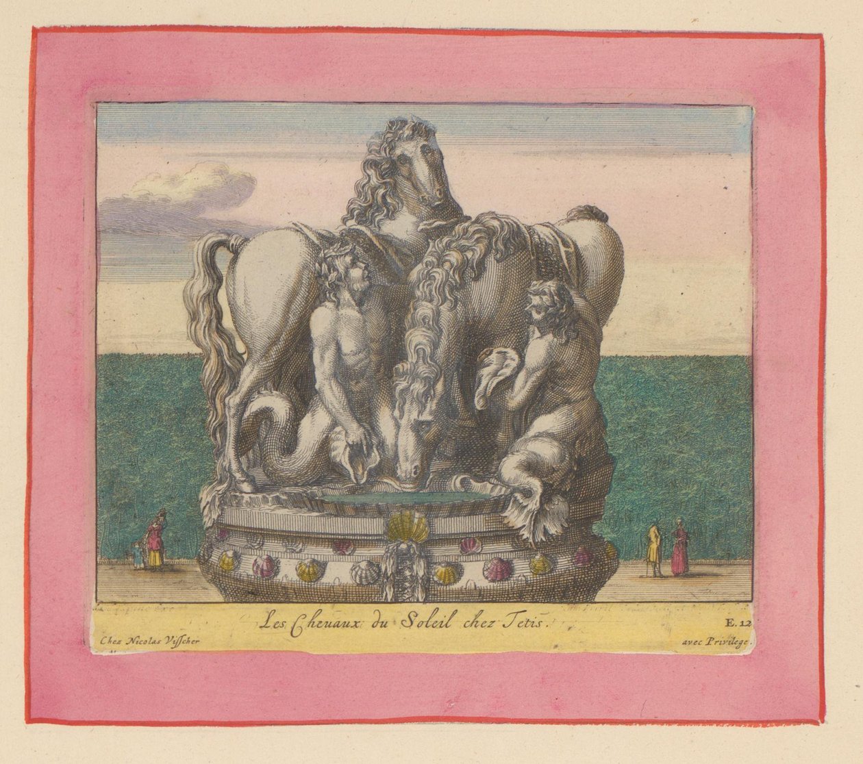 Statue der Sonnenpferde, betreut von zwei Tritonen alkotó: Willem Swidde