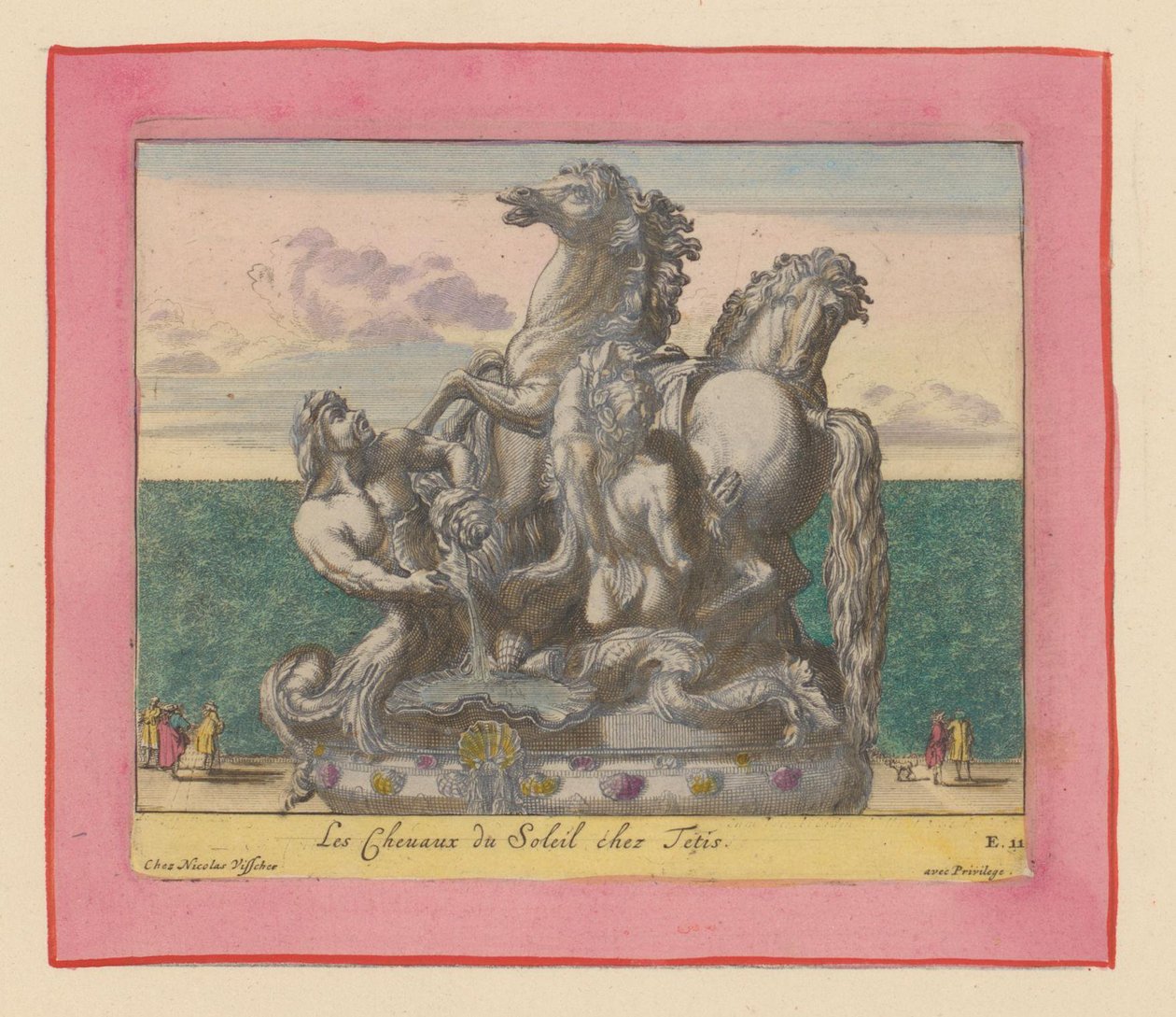 Statue der Sonnenpferde, betreut von zwei Tritonen alkotó: Willem Swidde