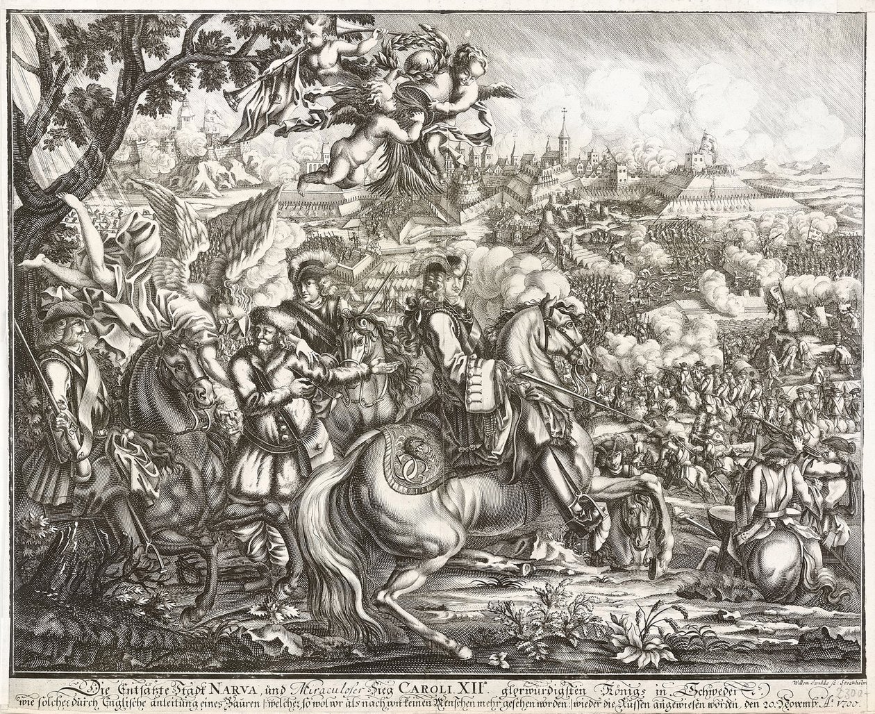 A narvai csata 1700. november 19-én alkotó: Willem Swidde