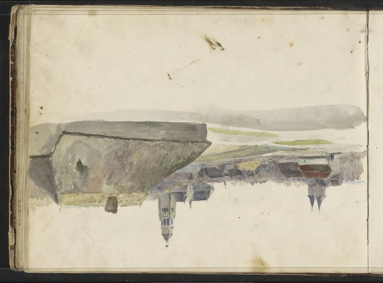 Kilátás Arnhemre a Szent Eusebius templommal alkotó: Willem Troost (II)