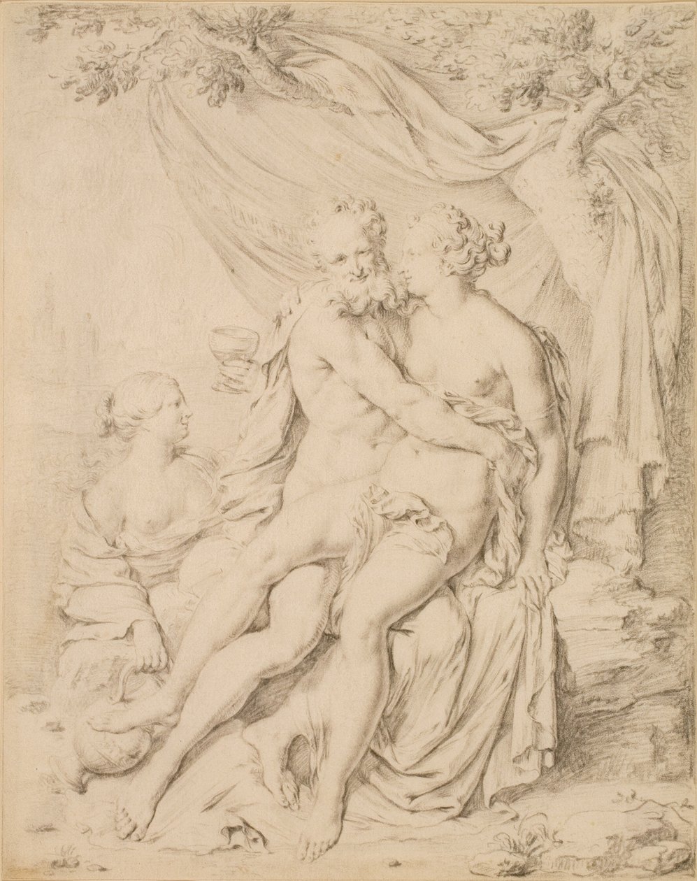 Lót és lányai alkotó: Willem Van Mieris
