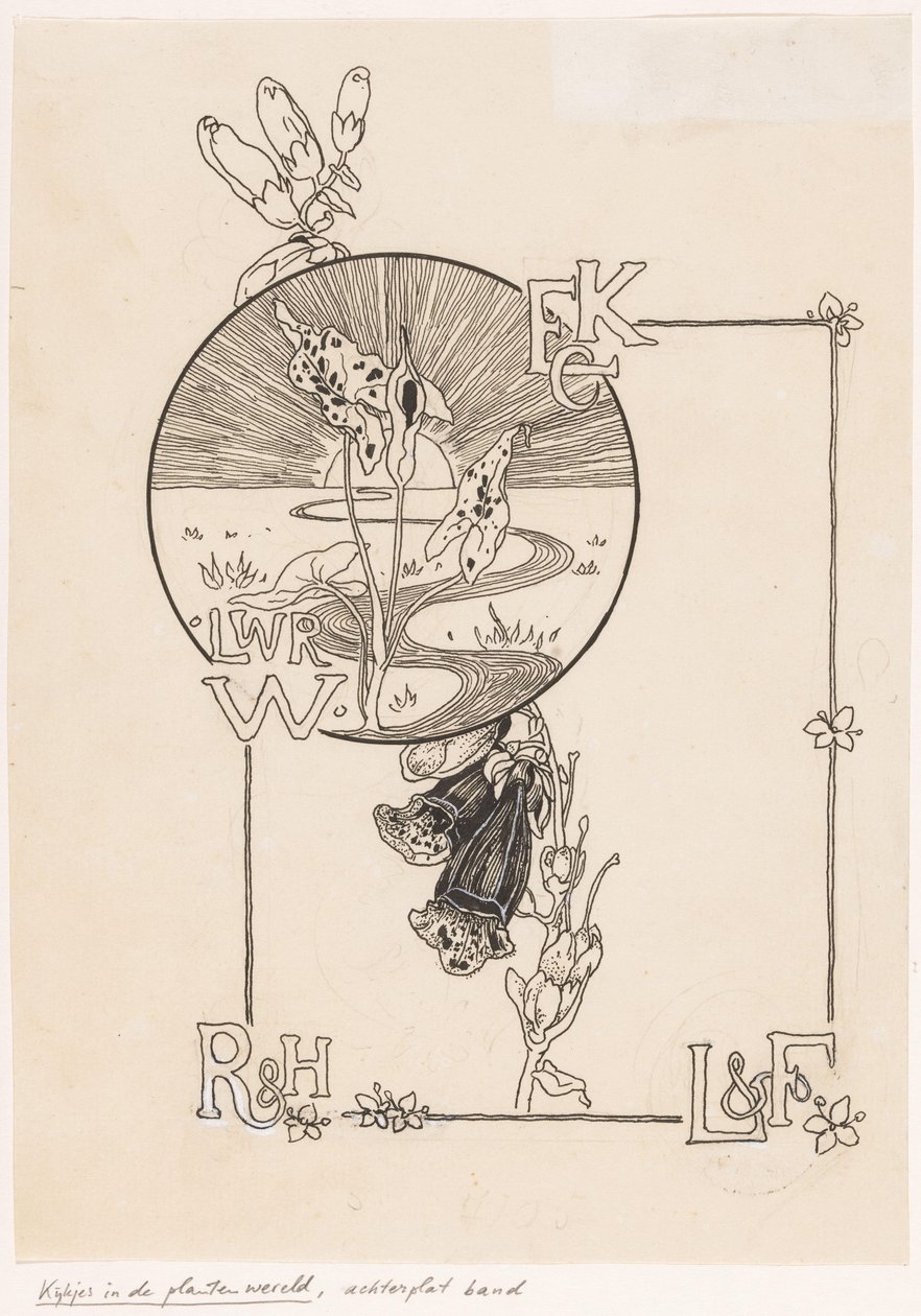 Kötésterv: Knappert, Emilie C., Kilátások a növényvilágba, 1893 alkotó: Ludwig Willem Reymert Wenckebach