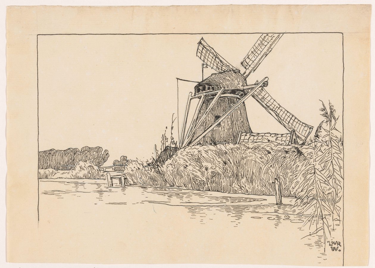 Malom egy vízparton alkotó: Ludwig Willem Reymert Wenckebach