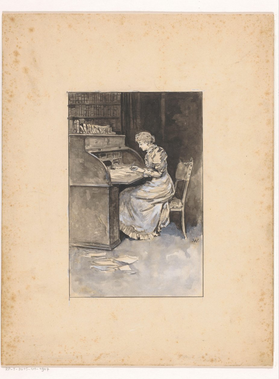 Író nő alkotó: Ludwig Willem Reymert Wenckebach